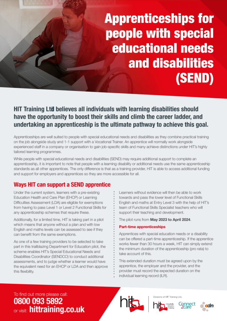 Apprenticeships for people with special educational needs and disabilities (SEND)