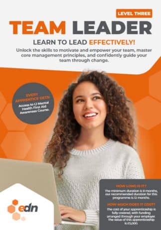 Level 3 Team Leader Apprenticeship facesheet